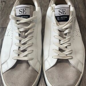 Sam Edelman White and Cream Women's Athletic Shoes